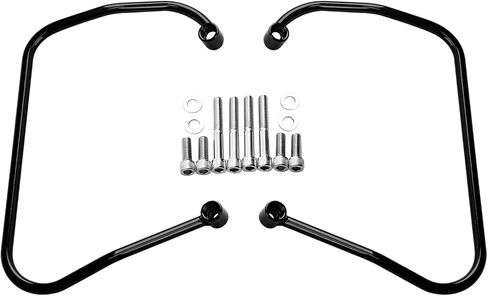 Black Saddle Bags Supports Bracket Mount Kit for Harley Softail Standard ’20-'23, Street Bob ’18-2023, Softail Slim ’18-2021 Models in Saudi Arabia