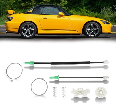 S2000 Window Regulator Repair Kit Fits for 2000-2009 Honda S2000 Base, CR - Front Right Passenger RH Side, Fixes Stuck/Jammed Windows in Kuwait