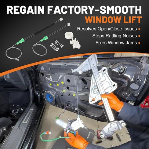 S2000 Window Regulator Repair Kit Fits for 2000-2009 Honda S2000 Base, CR - Front Right Passenger RH Side, Fixes Stuck/Jammed Windows in Kuwait