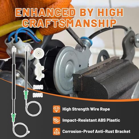 S2000 Window Regulator Repair Kit Fits for 2000-2009 Honda S2000 Base, CR - Front Right Passenger RH Side, Fixes Stuck/Jammed Windows in Kuwait