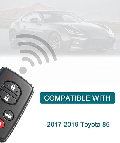 Smart Key Fob for Toyota 86, FengRKey Remote Control Key Fob Compatible with Toyota 86 2017-2019 HYQ14ACX 271451-5290 SU003-07424 in Kuwait