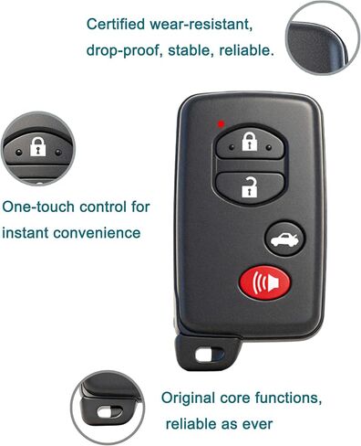 Smart Key Fob for Toyota 86, FengRKey Remote Control Key Fob Compatible with Toyota 86 2017-2019 HYQ14ACX 271451-5290 SU003-07424 in Kuwait