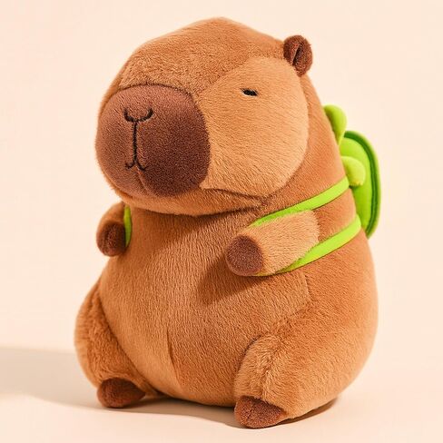 9.8in Capybara Plush Cute Capybara Stuffed Animals with Turtle Backpack, Kawaii Capibara Plushie Toys for Kids, Rodents Animals Pet Doll Soft Hugging Pillow for Boys Girls Birthday Gift in Kuwait