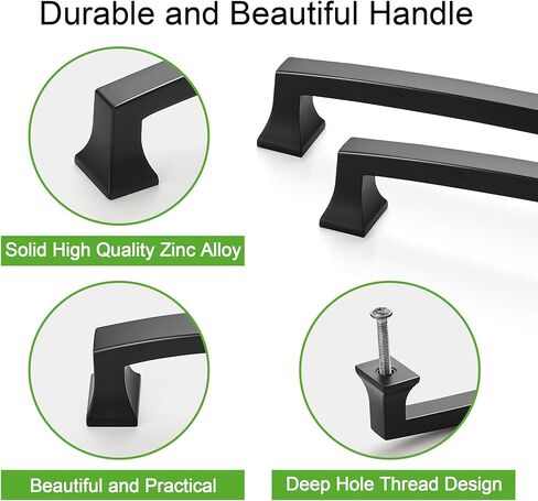 TUNNY 10 Pack Cabinet Handles-Champagne Bronze 5"/128mm Screw Spacing Drawer Handles Kitchen Cabinet Handles Drawer Pulls Kitchen Cabinet Hardware Bedroom Cabinet Pulls in Kuwait