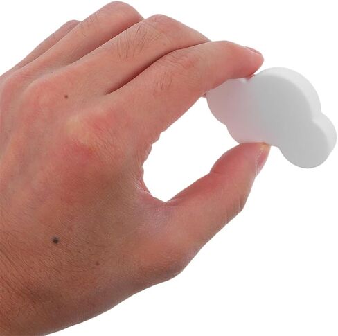 6pcs Cartoon Cloud Shape Cabinet Door Knobs Soft Rubber Drawer Pull Handles White Cute Decorative for Room Dresser and Closet in Kuwait