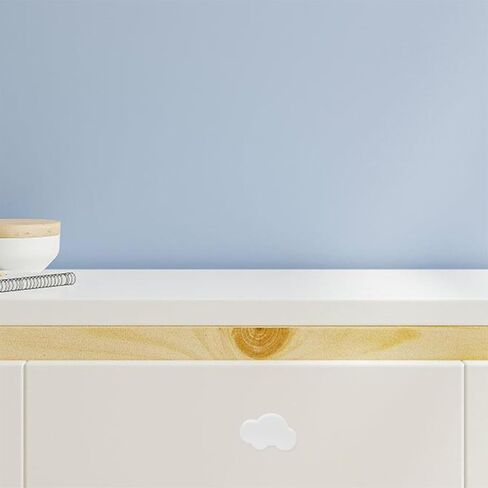 6pcs Cartoon Cloud Shape Cabinet Door Knobs Soft Rubber Drawer Pull Handles White Cute Decorative for Room Dresser and Closet in Kuwait