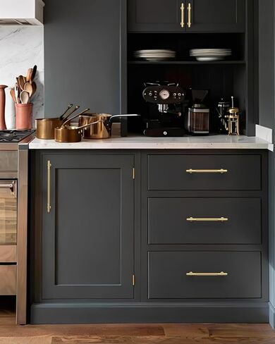 10-Pack 5 Inch (128mm) Hole Center Textured Grip Cabinet Pulls, Champagne Bronze Kitchen Handles, Heavy Duty Drawer Pulls for Bathroom Vanity & Dresser in Kuwait