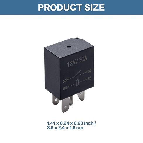 8 قطع 4 دبابيس 12 فولت 30 أمبير مرحل سيارات متعدد الأغراض - بديل عالمي عالي التحمل متوافق مع محرك السيارة in Kuwait