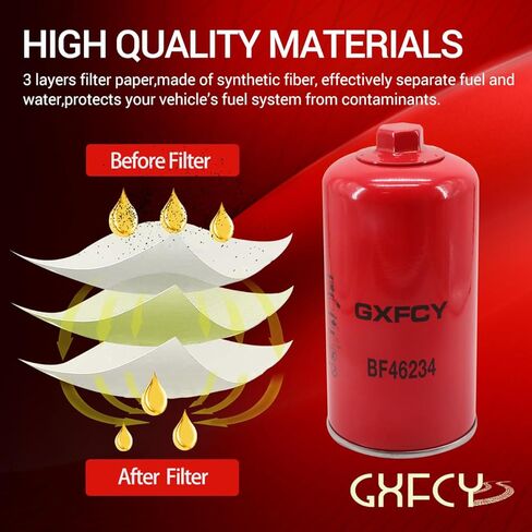 BF46234 Spin On Fuel Filter Replace 8982394640 8982394641 8982394642 8983129180 Compatible with Isuzu 6HK1 6WG1 Engine(Pack of 4) in Saudi Arabia