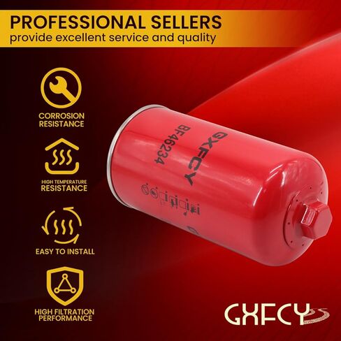 BF46234 Spin On Fuel Filter Replace 8982394640 8982394641 8982394642 8983129180 Compatible with Isuzu 6HK1 6WG1 Engine(Pack of 4) in Saudi Arabia