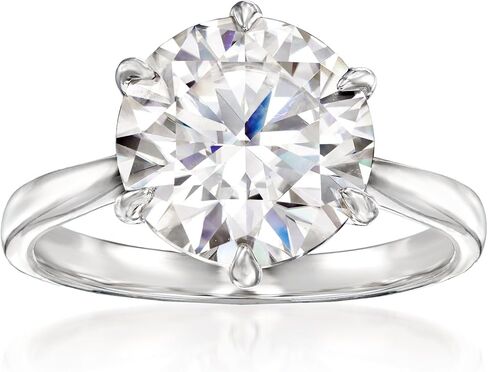 Ross-Simons 4.00 Carat Moissanite Solitaire Ring in Sterling Silver in Saudi Arabia