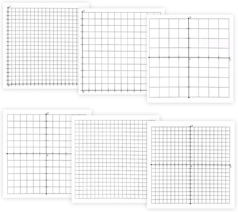 6 Packs Graph Paper Sticky Notes 300 Sheets 3 x 3 Inch Mini Graph Pads 20 x 20 Four Quadrant X Y Axis Coordinate Plane Post It Adhesive Grid Sticky Notes for Office School Math Supplies（6style） in Saudi Arabia