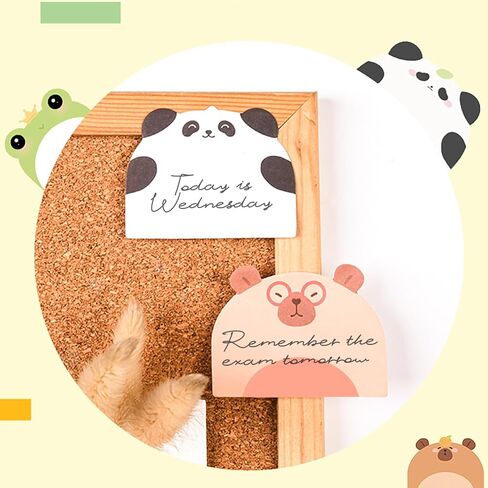 ملاحظات لاصقة لطيفة، 10 عبوات 450 ورقة ملاحظات لاصقة على شكل حيوانات كرتونية Kawaii حيوانات صغيرة على شكل علامات أعلام وسادات مذكرة ذاتية اللصق للكبار في المنزل والمكتب وهدايا زملاء الغرف in Kuwait