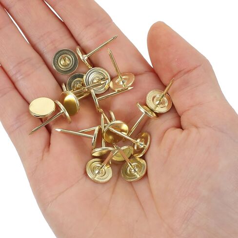 100PCS Gold Push Pins, Stainless Steel Thumb Tacks for Cork Board, Bulletin Board, Wall, Flat Head Thumbtacks for Picture Hanging Home Office Decorative Supplies in Saudi Arabia