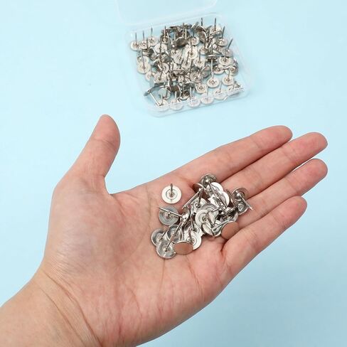 100 Pcs Silver Push Pins, Flat Thumb Tacks Decorative Push Pins for Wall Hanging Photos Home Furniture Sofa Crafts Office DIY Decor 11x17mm in Saudi Arabia