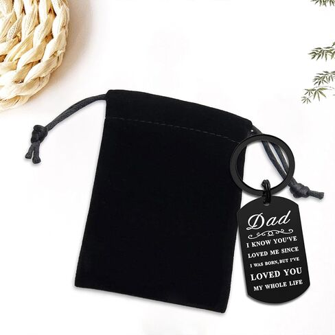 Jzxwan Dad Gifts Keychain - Happy Birthday Dad Gifts for Men, Drive Safe I Love You Daddy Keychain, Thank You Daddy Key Chain from Daughter Son in Saudi Arabia