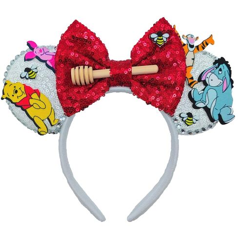 ZHENNAN عصابات رأس آذان الفأر للنساء، عصابات شعر آذان خشبية لامعة بيضاء اللون للرجال، مناسبات تحت عنوان الأزياء التنكرية وحفلات أعياد الميلاد وإكسسوارات الشعر in Kuwait