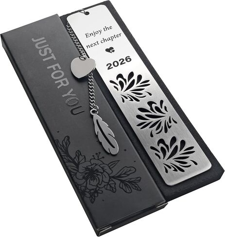Happy Retirement Gifts 2026, Graduation Bookmark, Enjoy The Next Chapter, Stainless Steel Bookmark for Women Men, Retirement Gifts for Coworker, Teacher Appreciation Gift, Graduation Gifts, Silver in Kuwait