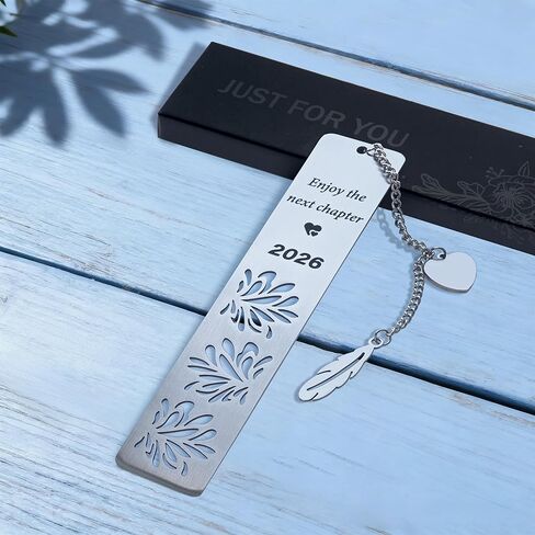 Happy Retirement Gifts 2026, Graduation Bookmark, Enjoy The Next Chapter, Stainless Steel Bookmark for Women Men, Retirement Gifts for Coworker, Teacher Appreciation Gift, Graduation Gifts, Silver in Kuwait