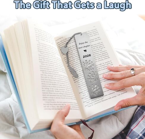 Happy Retirement Gifts 2026, Graduation Bookmark, Enjoy The Next Chapter, Stainless Steel Bookmark for Women Men, Retirement Gifts for Coworker, Teacher Appreciation Gift, Graduation Gifts, Silver in Kuwait