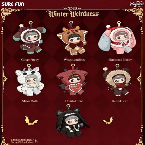 شخصيات MayMei Blind Box قطيفة، صندوق MayMei Winter Weirdness Series القطيفة، Mystery MayMei Plush، صندوق أعمى لطيف قابل للتجميع قلادة قطيفة للهدايا، صندوق واحد (1 من 7 أنماط محتملة) in Kuwait