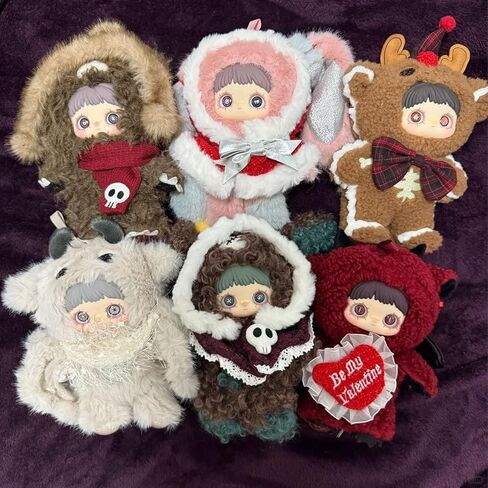 شخصيات MayMei Blind Box قطيفة، صندوق MayMei Winter Weirdness Series القطيفة، Mystery MayMei Plush، صندوق أعمى لطيف قابل للتجميع قلادة قطيفة للهدايا، صندوق واحد (1 من 7 أنماط محتملة) in Kuwait