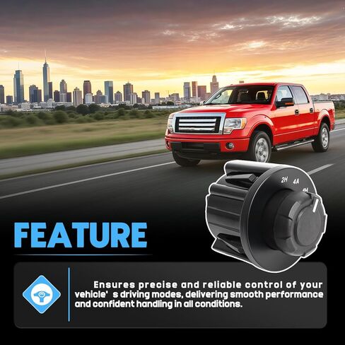 CL3Z-14B166-DA 4WD 2-Speed ​​4x4 مقبض مفتاح التحكم في علبة النقل لسيارة Ford F-150 2012-2014، Expedition 2015-2017، محدد وضع القيادة الدوارة باللون الأسود in Kuwait