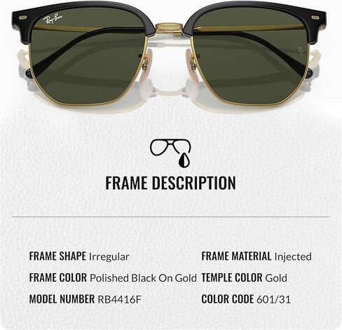 نظارات شمسية راي بان RB4416F مربعة الشكل للرجال والنساء مع مجموعة نظارات RAYBAN الرسمية in Saudi Arabia