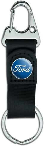 سلسلة مفاتيح بشعار Ford Classic Script مع حلقة تسلق لحزام من القماش الجلدي in Saudi Arabia