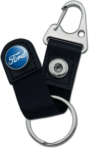 سلسلة مفاتيح بشعار Ford Classic Script مع حلقة تسلق لحزام من القماش الجلدي in Saudi Arabia