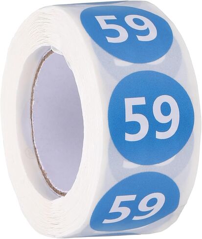 uxcell 500 Pcs 1 Roll Clothing Size Stickers, 1 Inch Coded Round Self Adhesive Apparel Size Labels for Clothing, Shirts, Trousers, Skirts, Navy Blue, Size 140 in Saudi Arabia
