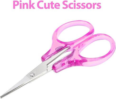 Small Sewing Scissors, Travel Scissors TSA Approved with Cover 3.5" Stainless Steel for Carry-on, Safe & Compact for Knitting, Crafting (Purple, Pink) in Saudi Arabia