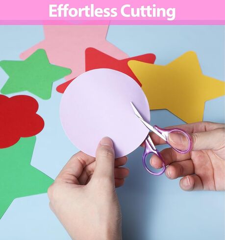 Small Sewing Scissors, Travel Scissors TSA Approved with Cover 3.5" Stainless Steel for Carry-on, Safe & Compact for Knitting, Crafting (Purple, Pink) in Saudi Arabia