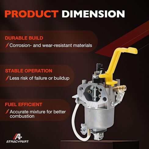Carburetor Carb Replacement Compatible with Huayi Westinghouse WGen5300DFcv Dual Fuel Portable Generator with 274CC Engine in Saudi Arabia