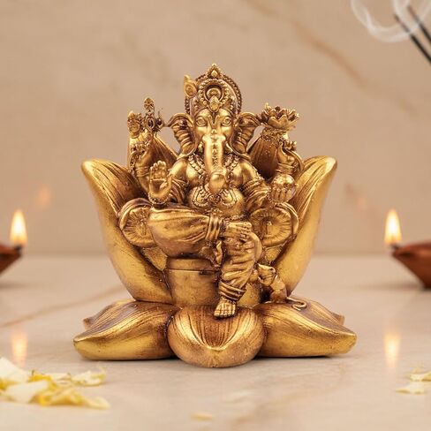 Vighnaharta Ganesha Idol | Ganesha Idol for Home | Idol for Pooja Room | Ganesha Statue for Home and Office Decor in Saudi Arabia