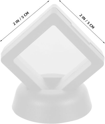 Cabilock Floating Jewelry Display Box Set 20pcs Small 3d Floating Case with Bases 5x5cm White Mini Organizer for Rings Necklaces Storage and Home Decor in Saudi Arabia