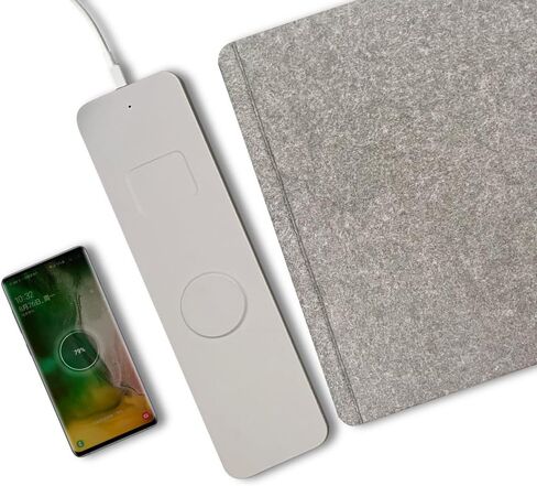 قاعدة شحن لاسلكية وقاعدة ماوس - قابلة للفصل بقدرة 15 وات متوافقة مع شاحن MagSafe وQi السريع، وواقي مكتب من جلد البولي يوريثان مزدوج الطبقة مع مساحة تخزين مخفية in Saudi Arabia