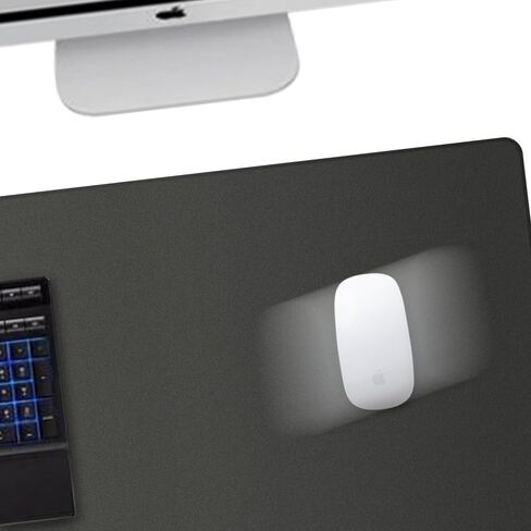 قاعدة شحن لاسلكية وقاعدة ماوس - قابلة للفصل بقدرة 15 وات متوافقة مع شاحن MagSafe وQi السريع، وواقي مكتب من جلد البولي يوريثان مزدوج الطبقة مع مساحة تخزين مخفية in Saudi Arabia