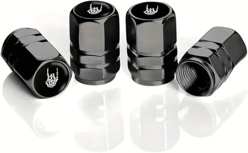 4 Pcs Car Tire Valve Stem Caps, Aluminum Alloy Universal Dust Covers Tire Air Cap for Car, SUV, Bike, Motorcycle in Saudi Arabia