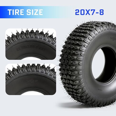 TRIBLE SIX Set of 2 20x7-8 ATV/UTV Tires,20x7x8 All-Terrain Mud & Trail Tires,4-Ply Rated,Tubeless in Saudi Arabia