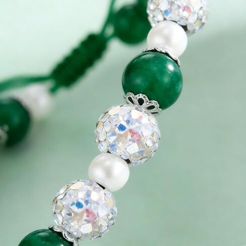 St. Patrick's Day Bracelet for Women Adjustable Clover Charm Beaded Bracelet with Irish Green Shamrock Pendant,Includes gift box& Greeting Card, St Patricks Day Jewelry Party Accessory in Kuwait