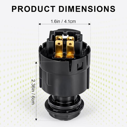 مفتاح تشغيل الإشعال 25150-GB00A مع مفتاحين - متوافق مع رافعة شوكية Nissan/UniCarriers (أمثلة منصة 1F2: P1F2A25DU FD10–30 Segment)، 4 مواضع، أطراف مسطحة in Kuwait