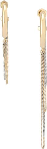 AllSaints womens Bolt Swag Chain Huggie Asymmetrical Earrings in Saudi Arabia