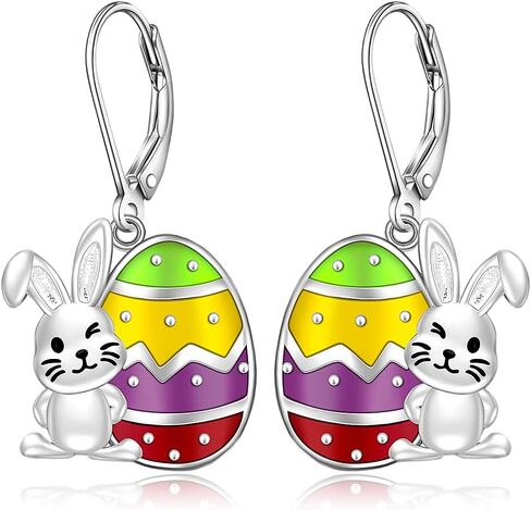 Bunny Earrings for Women Easter Earrings Carrot Egg Dangle Drop Sterling Silver Cute Animal Bunny Rabbit Jewelry Gifts in Saudi Arabia