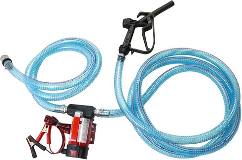 مضخة نقل وقود الديزل 12 فولت 13GPM، خرطوم شفط 6.5 قدم وخرطوم تفريغ 13 قدم للديزل/الكيروسين، مع فوهة وتركيبات in Kuwait