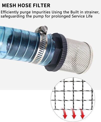 مضخة نقل وقود الديزل 12 فولت 13GPM، خرطوم شفط 6.5 قدم وخرطوم تفريغ 13 قدم للديزل/الكيروسين، مع فوهة وتركيبات in Kuwait