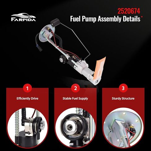 2520674 Fuel Pump Module Assembly Fit for Polaris Ranger 500 EFI 700 Crew 2006-2013 Fuel Sending Unit Replace 2520674 in Saudi Arabia