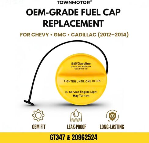 غطاء الوقود GT347 20962524 - غطاء غاز بديل لسيارة Chevy Silverado 1500/2500/3500 HD، Avalanche، Tahoe، Suburban؛ جي إم سي سييرا/يوكون XL؛ كاديلاك إسكاليد/ESV/EXT (2012-2014) - OEM Fit in Kuwait