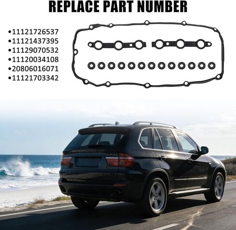 Upgrade ACM Valve Cover Gasket Set Compatible with BMW Vehicle 2002-2006 325Ci 325i 325 xi 330Ci 330i 525i 530i X3 X5 Z4 2.5L 3.0L, Replace#11121437395, 11121726537, 11129070532 - Leak-Proof in Saudi Arabia
