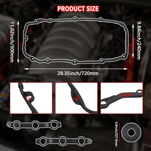 Upgrade ACM Valve Cover Gasket Set Compatible with BMW Vehicle 2002-2006 325Ci 325i 325 xi 330Ci 330i 525i 530i X3 X5 Z4 2.5L 3.0L, Replace#11121437395, 11121726537, 11129070532 - Leak-Proof in Saudi Arabia